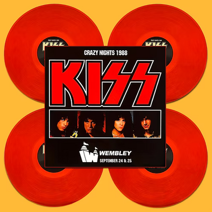 KISS BOX SET 4xLP Crazy Nights 1988 (Red Translucid Coloured Vinyls)