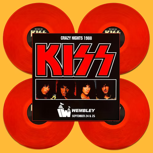 KISS BOX SET 4xLP Crazy Nights 1988 (Red Translucid Coloured Vinyls)