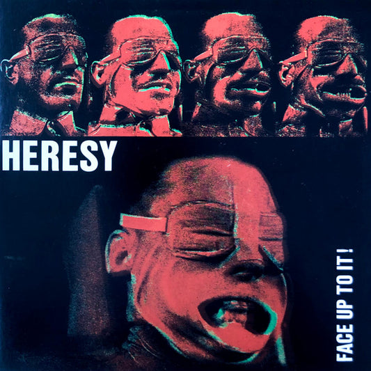 Heresy ‎– Face Up To It! - LP - Rojo Traslúcido / Red Clear - 2012 - Boss Tuneage ‎– BTRSV002 - Vinilo Como Nuevo / Portada Muy Buen Estado (M-/VG+) - DISPONIBILIDAD INMEDIATA / IMMEDIATE AVAILABILITY.