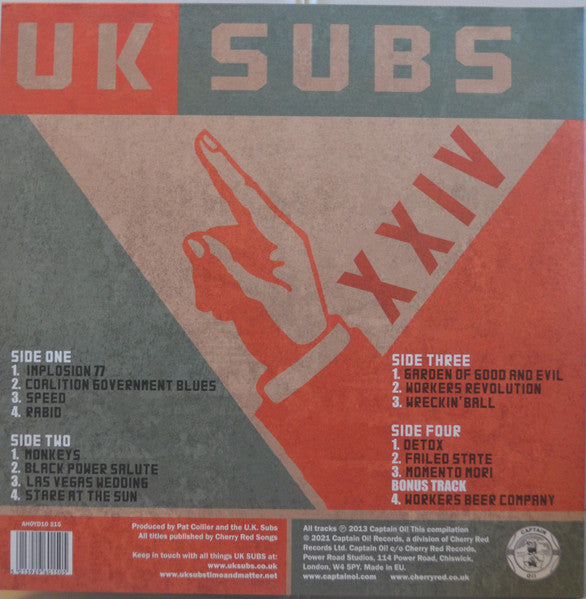 UK Subs - XXIV (10", Clear + 10", Green + Album, Ltd, RE)