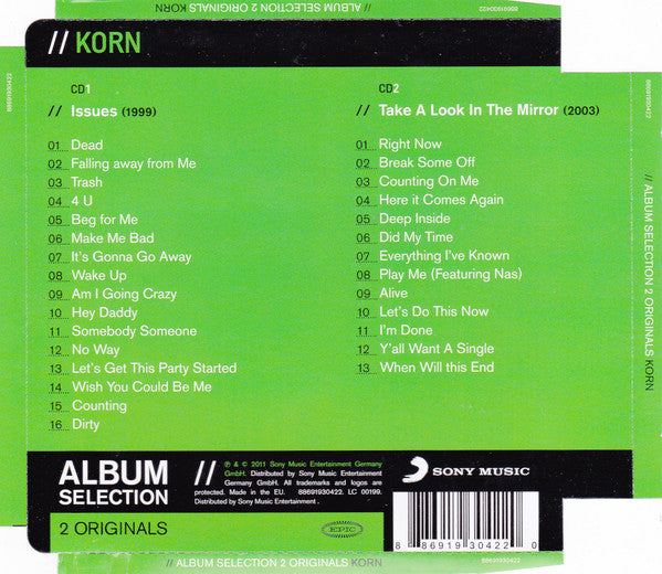 Korn – Issues / Take A Look In The Mirror - 2xCD - Super Jewel Case - USADO / USED (M- / M-)