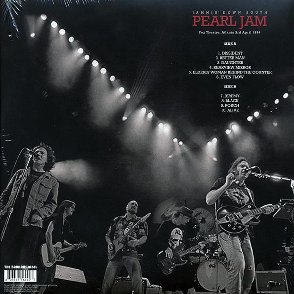 Pearl Jam – Jammin' Down South - Fox Theatre, Atlanta 3rd April 1994 - LP - Gatefold Sleeve