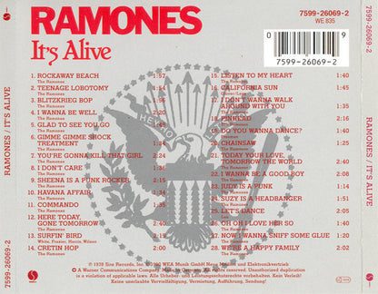 Ramones – It's Alive - CD - 1990 - Sire – 7599-26069-2 - CD Muy Buen Estado (VG+) / Portada Como Nueva (M-)