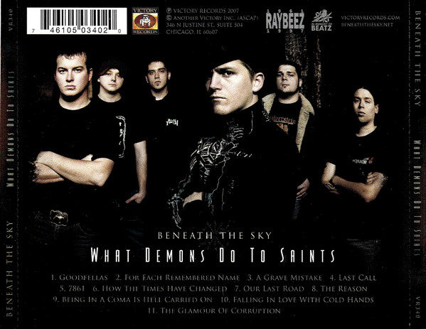 Beneath The Sky – What Demons Do To Saints - CD - Hole At Barcode - Código de Barras Agujereado - 2007 Victory Records ‎– VR340 - CD Como Nuevo (M-) / Portada Como Nueva (M-)