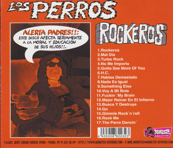 Los Perros – Rockeros - CD - 2001 - Munster Records – MR CD 223/2001 - Como Nuevo / Like New (M- / M-)