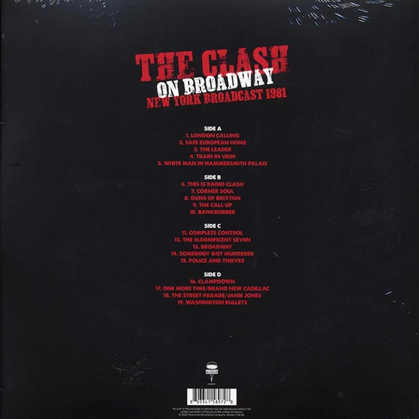 The Clash – The Clash – On Broadway: New York Broadcast 1981 - 2xLP - Gatefold Sleeve