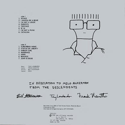 DESCENDENTS LP Milo Goes To College (180 Gram Heavyweight Vinyl)