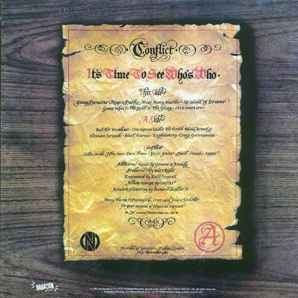 Conflict – It's Time To See Who's Who - LP - Orange - Gatefold Sleeve - Limited Edition of 500 Copies