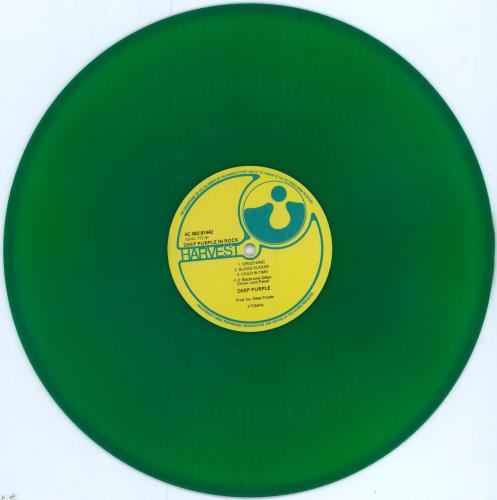 Deep Purple ‎– In Rock - LP - Vinilo VERDE / GREEN Vinyl - Harvest ‎– 5C 062-91442 Fan Club Reissue
