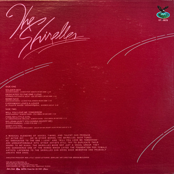 The Shirelles ‎– The Shirelles - LP - 1981 - Gusto Records ‎– GT-0079 - Vinilo Muy Buen Estado / Portada Muy Buen Estado (VG+/VG+)