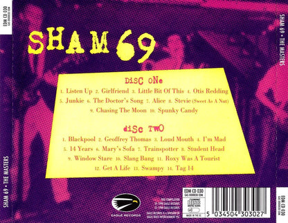 Sham 69 – The Masters - 2xCD - 1998 - Eagle Records – EDM CD 030