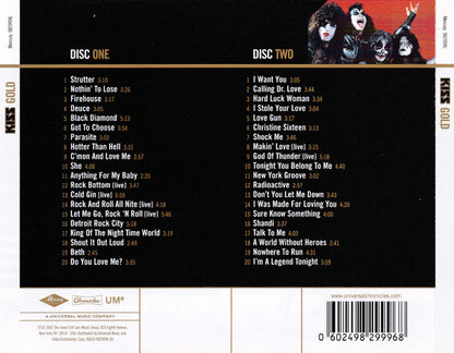 Kiss – Gold - 2xCD - USADO / USED (VG+ / VG+)