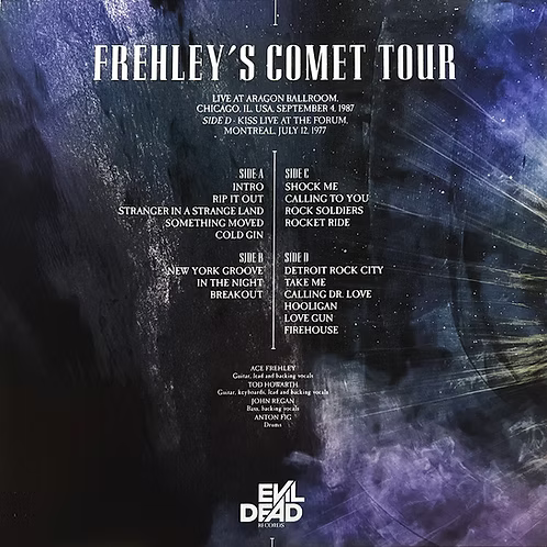 FREHLEY'S COMET - KISS 2xLP Frehley's Comet Tour (Light Blue) 106 Number Copies