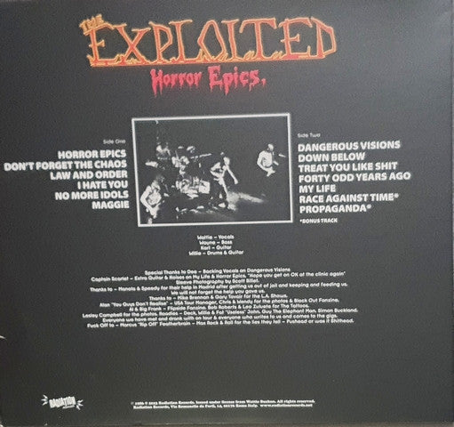 The Exploited - Horror Epics. (LP, Album, Ltd, RE, Rojo / Red)