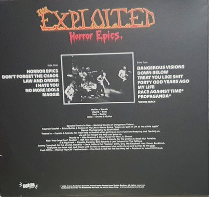 The Exploited - Horror Epics. (LP, Album, Ltd, RE, Rojo / Red)