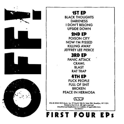 OFF! – First Four EPs - 4x7" Box Set - 2010 - Vice Records – VCA 80021-7 - Como Nuevo / Like New (M / M-)