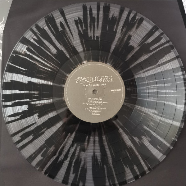 Sacrilege - Live At Leeds 1986 (LP, Album, Ltd, Clear/Black Splatter)
