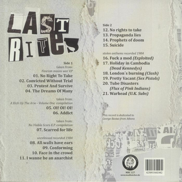Last Rites - Outtakes & Wat Weiss Ich Denn? (LP, Comp)