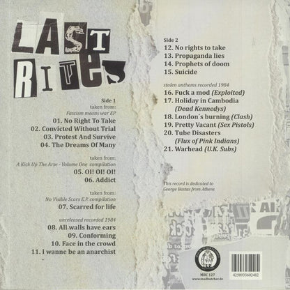 Last Rites - Outtakes & Wat Weiss Ich Denn? (LP, Comp)