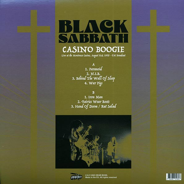 Black Sabbath – Casino Boogie (Live At The Montreux Casino, August 31st, 1970 - FM Broadcast) - LP - Dark Purple