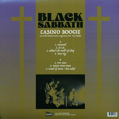Black Sabbath – Casino Boogie (Live At The Montreux Casino, August 31st, 1970 - FM Broadcast) - LP - Dark Purple