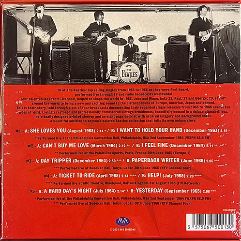 BEATLES BOX SET 5x7" Live Singles Collection (Red Coloured Vinyls)