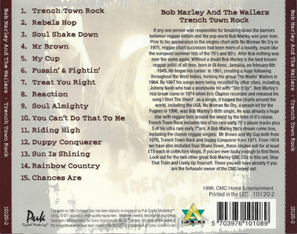 Bob Marley – Trench Town Rock - CD - Nuevo sin usar pero no precintado / New unplayed but not sealed.
