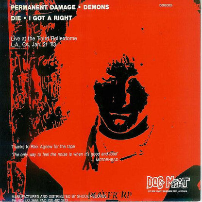 Powertrip – Live Demons - 7" - 1991 - Dog Meat – DOG 025 - USADO / USED (M / VG+)