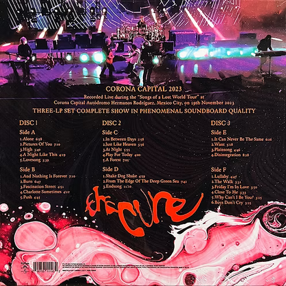 THE CURE 3xLP BOX SET Corona Capital 2023 (Green, White & Red Coloured Vinyls)