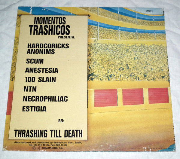 Various ‎– Thrashing Till Death - LP - Rojo / Red - 1990 - Momentos Trashicos ‎– MT001 - Muy Buen Estado / Very Good Condition (VG+ / VG+)