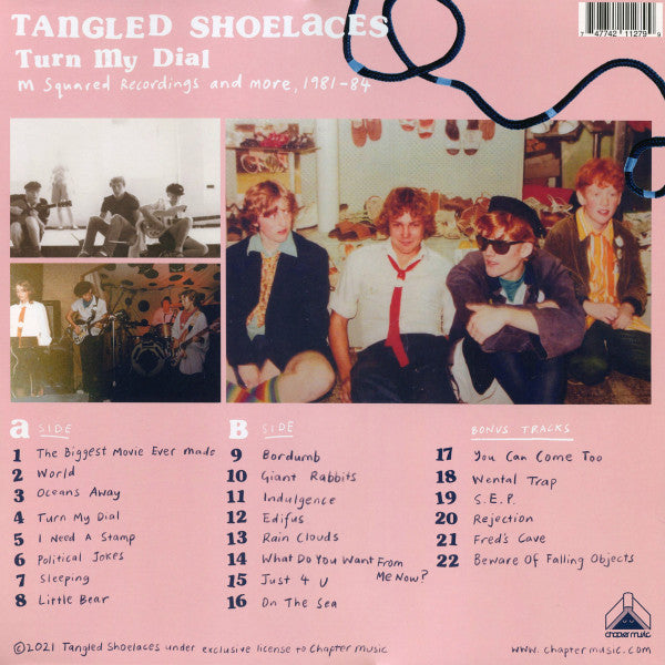 Tangled Shoelaces – Turn My Dial - M Squared Recordings And More, 1981-84 - LP - Pink & Blue Cloud - 2021 - Chapter Music – CH161LP - Nuevo sin usar pero no precintado / New and unplayed but not sealed.