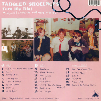 Tangled Shoelaces – Turn My Dial - M Squared Recordings And More, 1981-84 - LP - Pink & Blue Cloud - 2021 - Chapter Music – CH161LP - Nuevo sin usar pero no precintado / New and unplayed but not sealed.