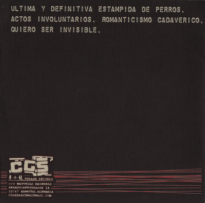 12 Aullidos – 12 Aullidos - 7" - 1999 - CGS Thrash Records