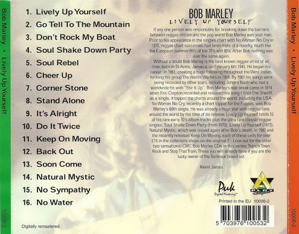 Bob Marley – Lively Up Yourself - CD - Nuevo sin usar pero no precintado / New unplayed but not sealed.