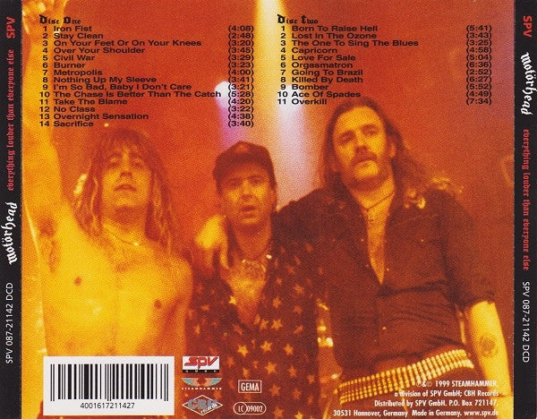 Motörhead – Everything Louder Than Everyone Else - 2xCD