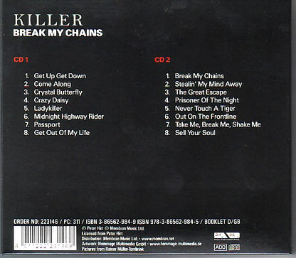 Killer – Break My Chains - 2xCD - Digipak - NUEVO - PRECINTADO / NEW - SEALED.