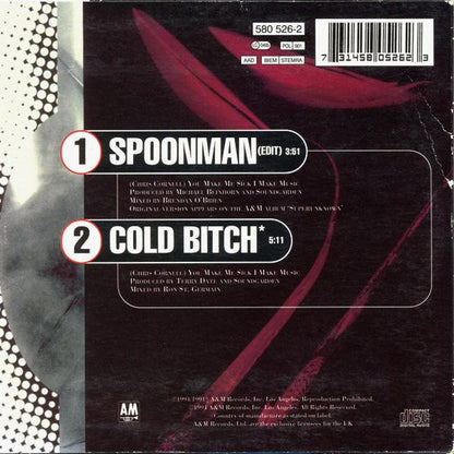 Soundgarden ‎– Spoonman - CD-SG - Cardboard Sleeve - 1994 - A&M Records ‎– 580 526-2 - CD Muy Buen Estado (VG+) / Portada Muy Buen Estado (VG+)