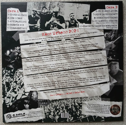 Kaos Urbano - Punk Saves Madriz (LP, Album, Blanco / White)