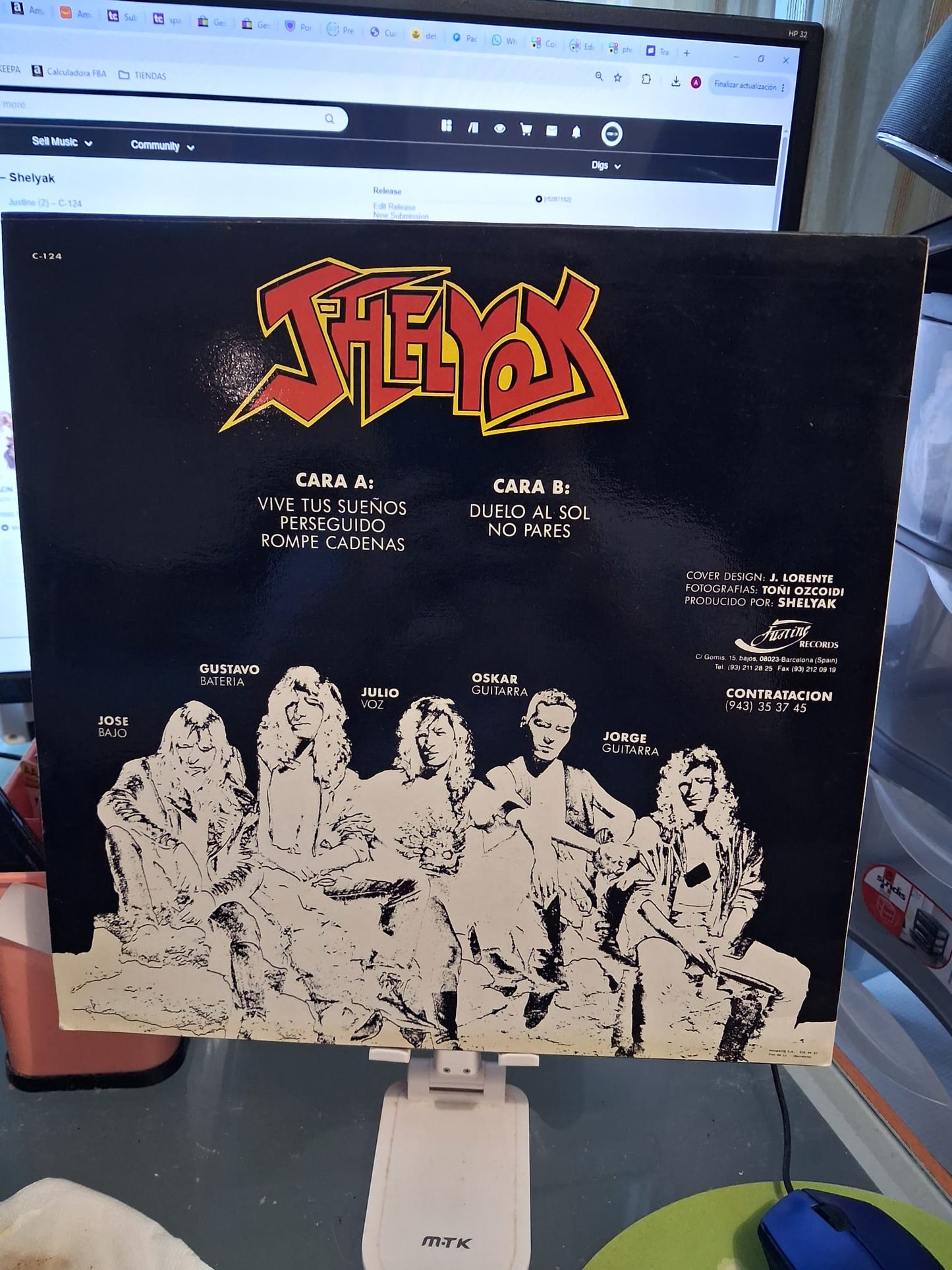 Shelyak – Shelyak - LP - Incluye Insert / With Insert - 1989 - Justine – C-124 - Vinilo Muy Buen Estado / Portada Muy Buen Estado (VG+/VG+)