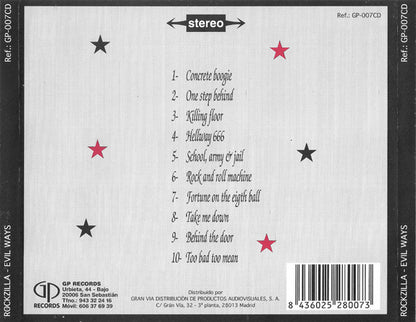 Rockzilla – Evil Ways - CD - 2003 - GP Records – GP-007CD - CD Muy Buen Estado / Portada Muy Buen Estado (VG+/VG+)