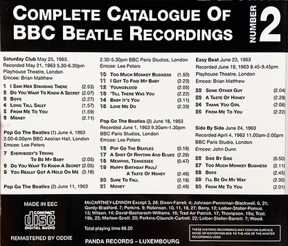 BEATLES CD Complete Catalogue Of BBC Beatles Recordings, No. 2