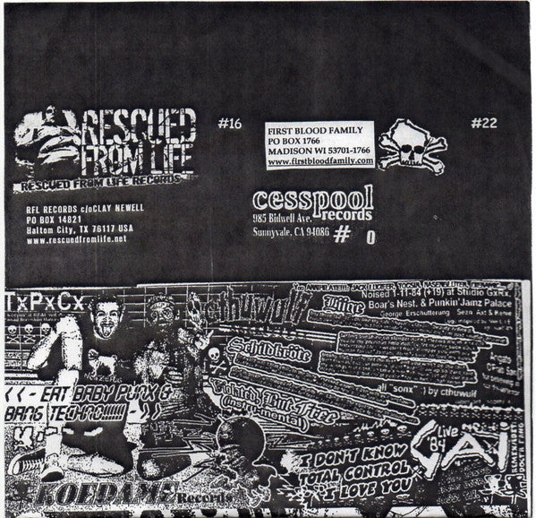 Cthuwulf / Gai – Killed By Japcore? / Mad Noise Riot! - 7" - 2004 - Rescued From Life Records – #16 - Como Nuevo / Like New (M- / M-)