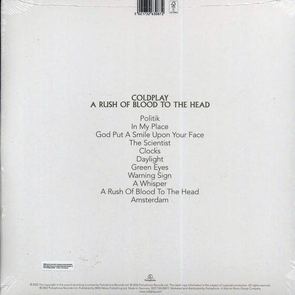 Coldplay ‎– A Rush Of Blood To The Head - LP - Clear - Gatefold Sleeve