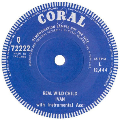Buddy Holly And Bob Montgomery / Ivan – Down The Line / Real Wild Child - 7" - Reissue - 2007 - Coral – Q 72222 - Como Nuevo / Like New (M-/Generic)