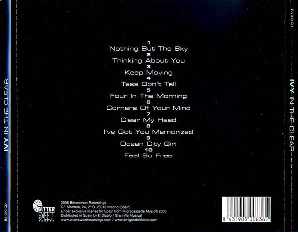 Ivy – In The Clear - CD - 2005 - Bittersweet Recordings – BS 030 CD