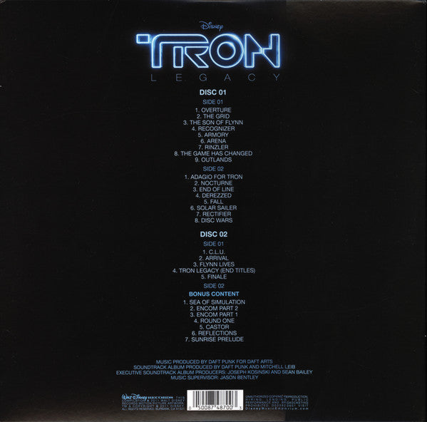 Daft Punk ‎– TRON: Legacy (Vinyl Edition Motion Picture Soundtrack) - 2xLP - Blue Transparent and Clear