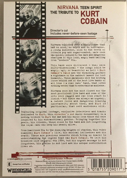 Nirvana - Teen Spirit: The Tribute To Kurt Cobain (Director's Cut) - DVD - DVD Muy Buen Estado / Portada Muy Buen Estado (VG+/VG+)