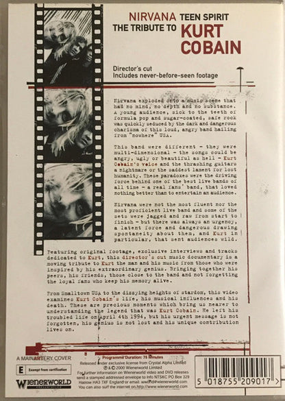 Nirvana - Teen Spirit: The Tribute To Kurt Cobain (Director's Cut) - DVD - DVD Muy Buen Estado / Portada Muy Buen Estado (VG+/VG+)