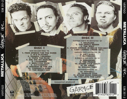 Metallica – Garage Inc. - 2xCD - CD Muy Buen Estado (VG+) / Portada Muy Buen Estado (VG+)