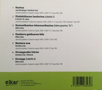 Delorean – Mikel Laboa - CD - Digipak - 2017 - Elkar – KD-963